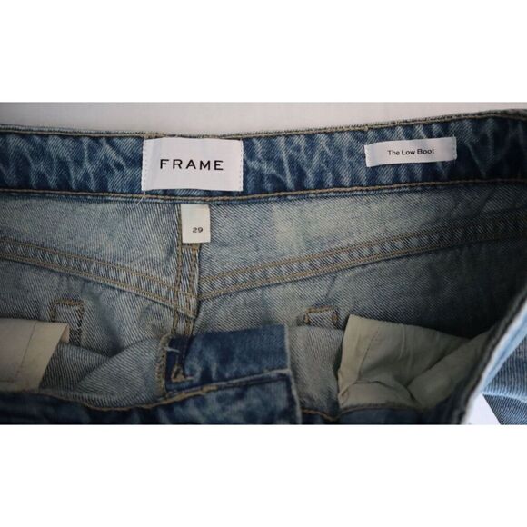 Frame LWBT727 Women's Sz 29 Indigo Summit Blue The Low Rise Bootcut Jeans - Picture 3 of 11